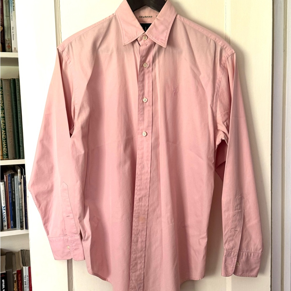 Ralph Lauren preppy vintage light pink womens button down shirt